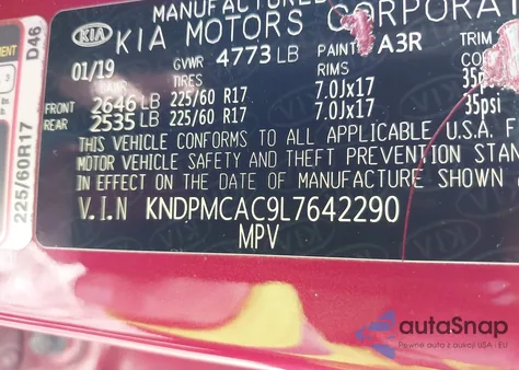 2020 Kia Sportage Lx из США, поврежденный, VIN KNDPMCAC9L7642290